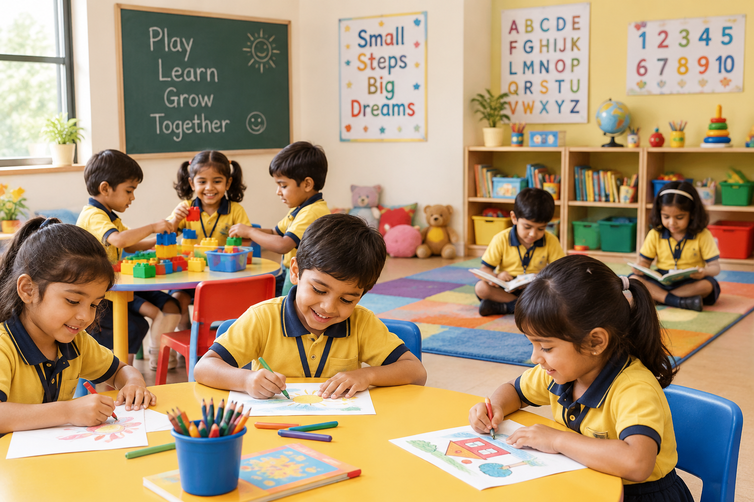 Children enjoying classroom activities